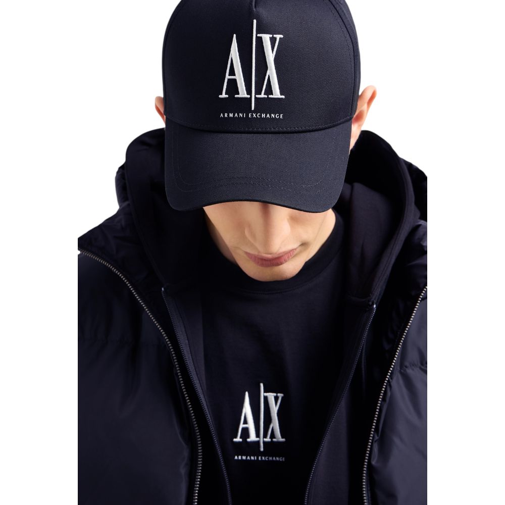 Armani Exchange Blue Cotton Caps Baseball Hat - ACCEXO