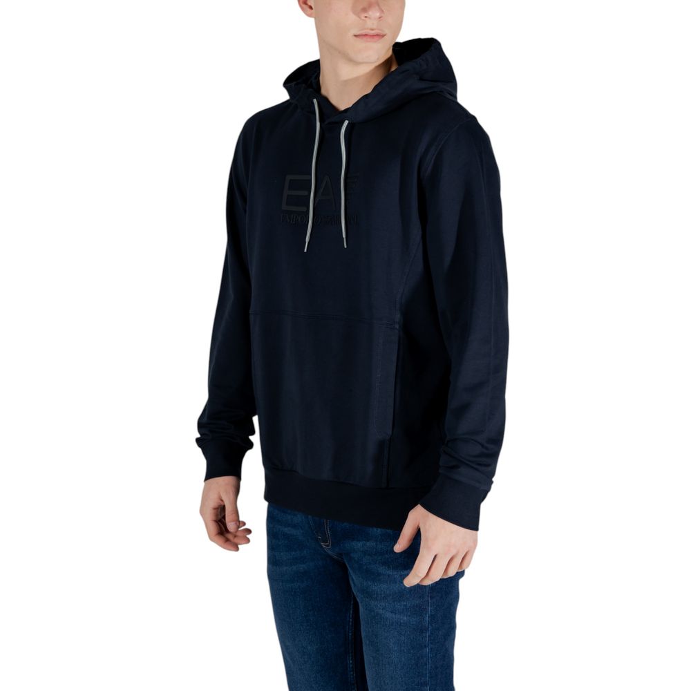 EA7 Emporio Armani Blue Cotton Hoody - ACCEXO