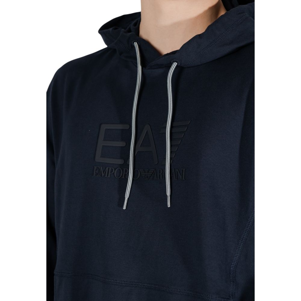 EA7 Emporio Armani Blue Cotton Hoody - ACCEXO