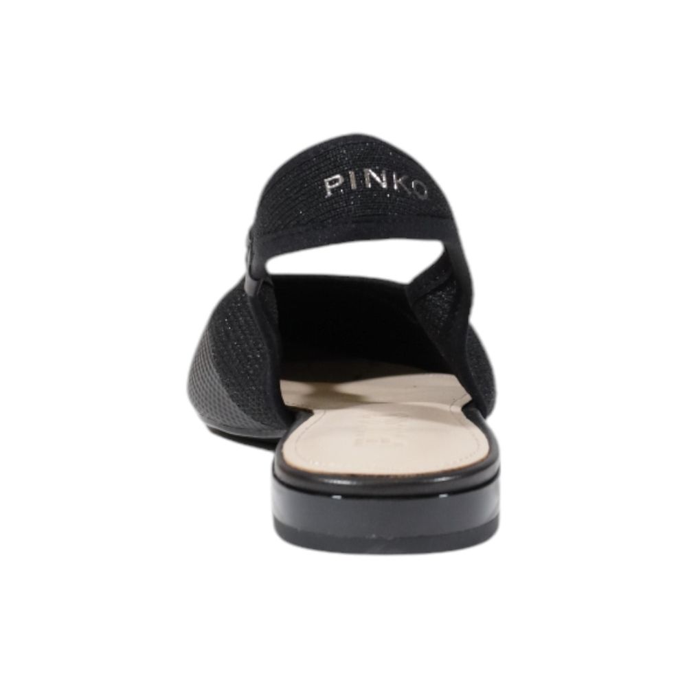 PINKO Black Leather Sandal - ACCEXO