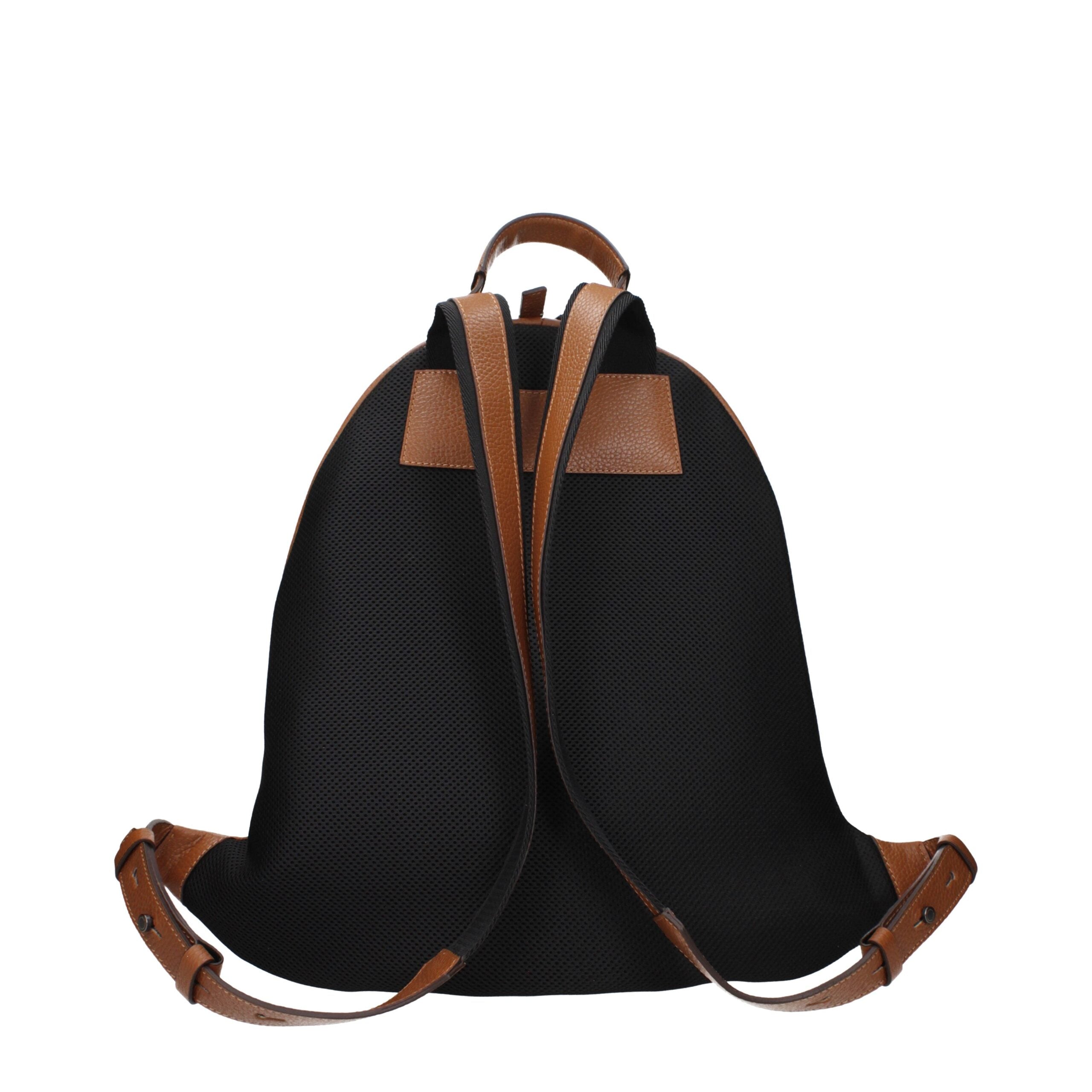 Pineider Brown Leather Backpacks