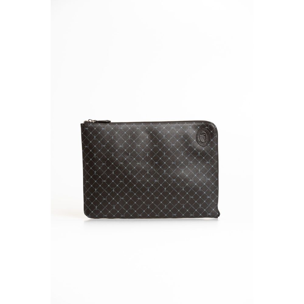 Trussardi Black Leather Clutch Bag - ACCEXO