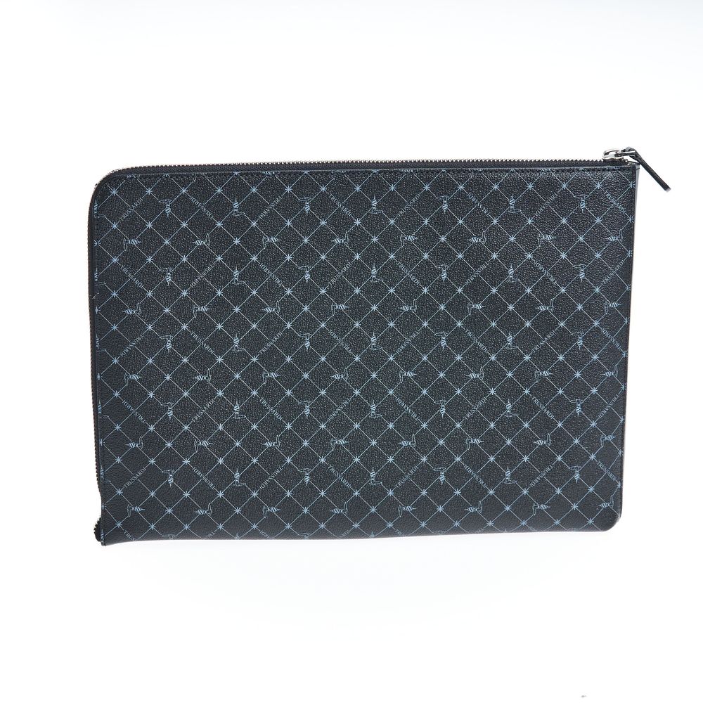 Trussardi Black Leather Clutch Bag - ACCEXO