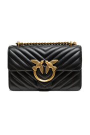 PINKO Black Mini Love Bag One Chevron - ACCEXO