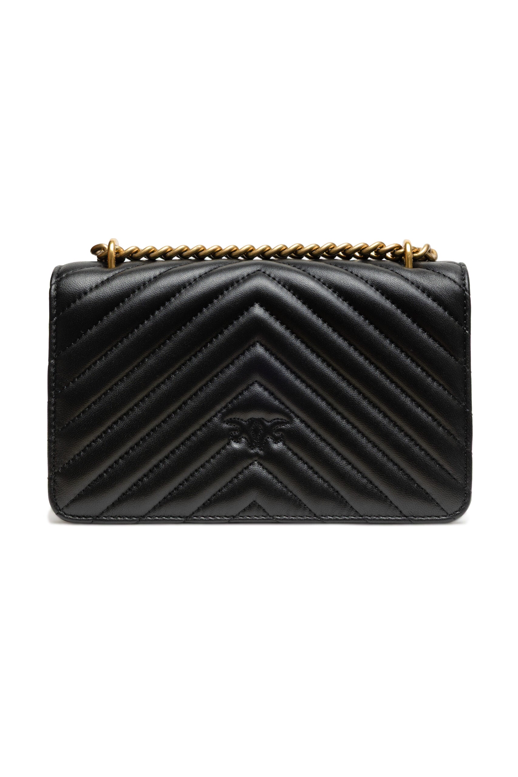PINKO Black Mini Love Bag One Chevron - ACCEXO