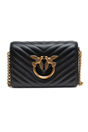 PINKO Black Love Click Mini Sheep nappa Chevron - ACCEXO