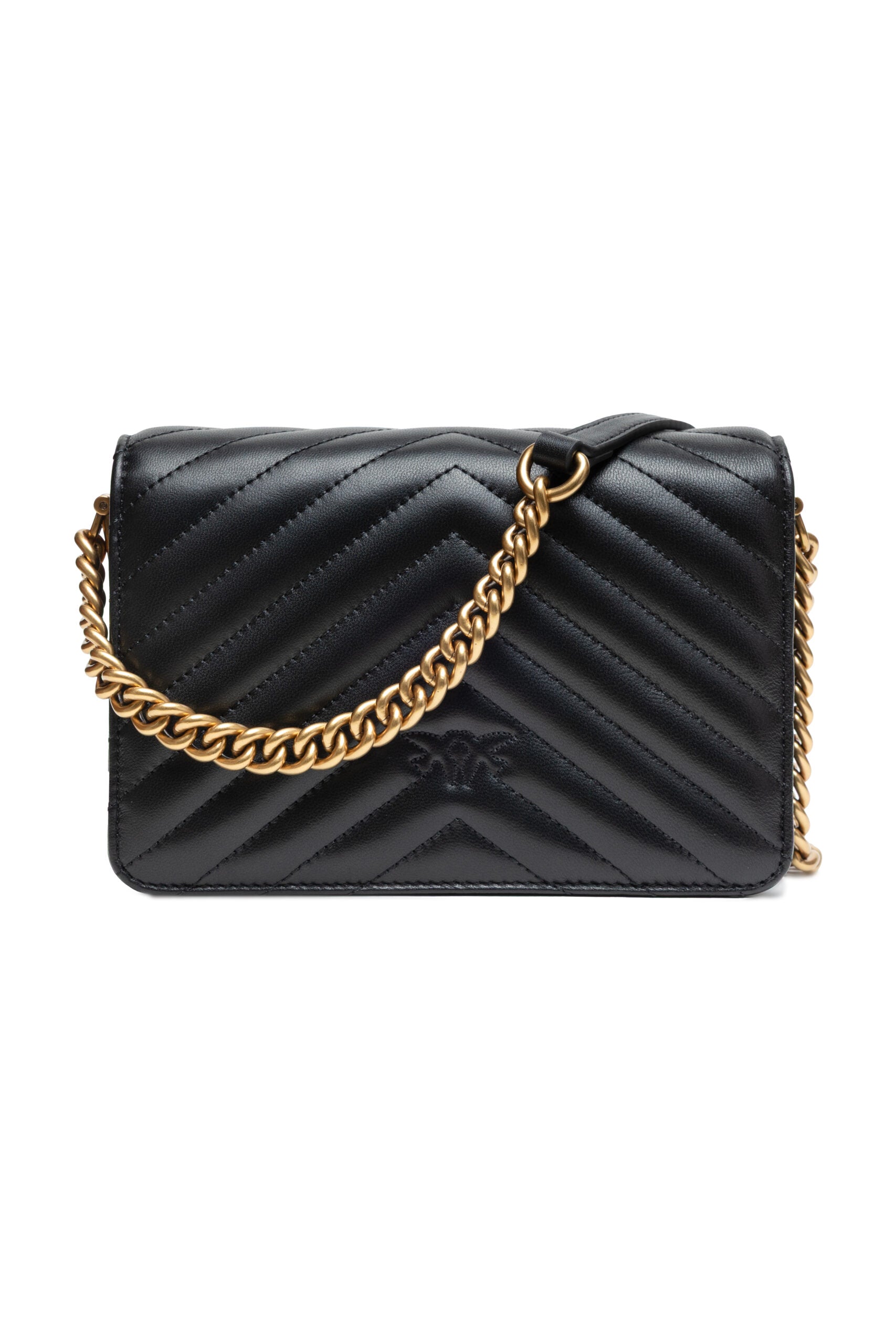PINKO Black Love Click Mini Sheep nappa Chevron - ACCEXO