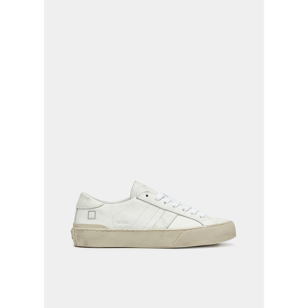 D.A.T.E White Leather Sneaker - ACCEXO