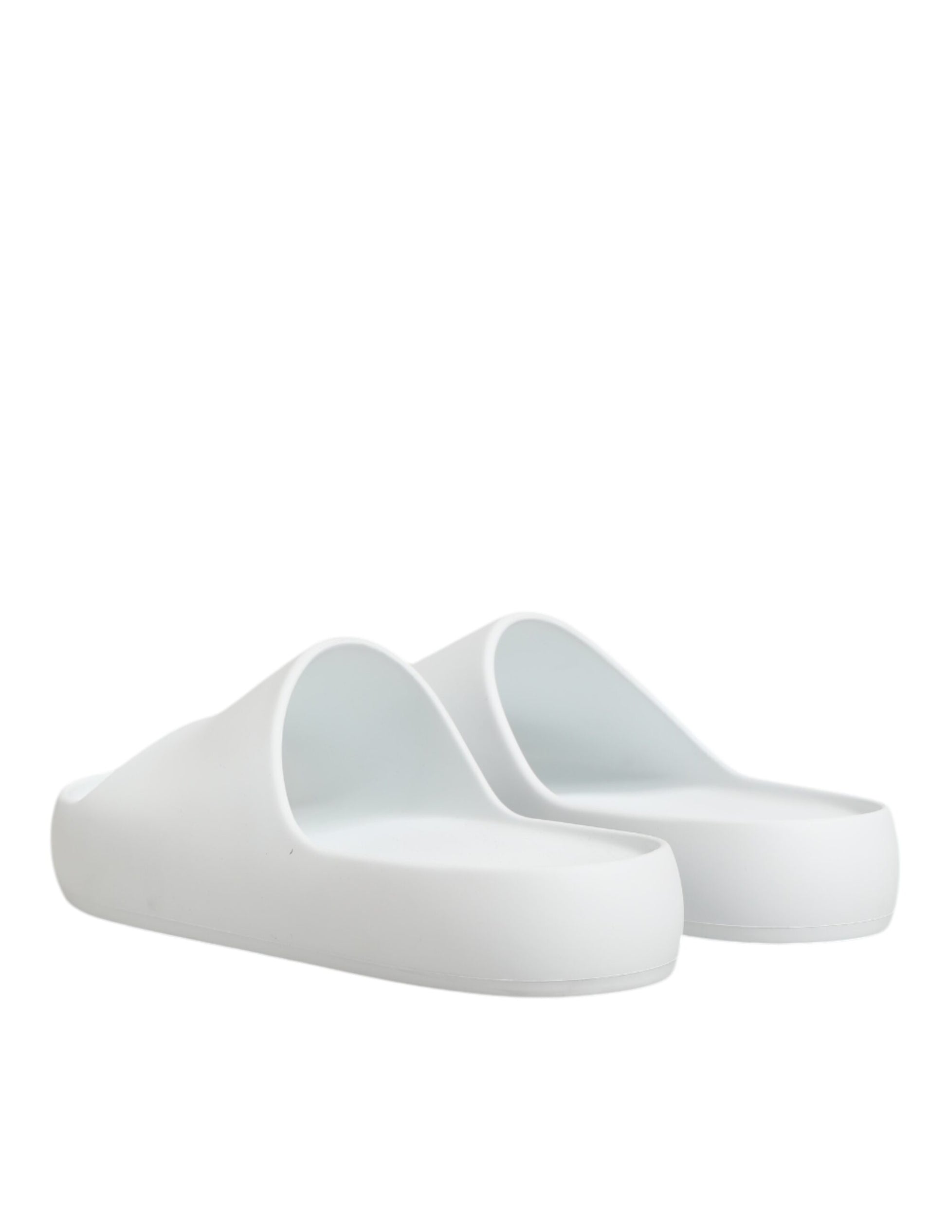 Dolce & Gabbana White Logo Slides Sandals Men Beachwear Shoes - ACCEXO