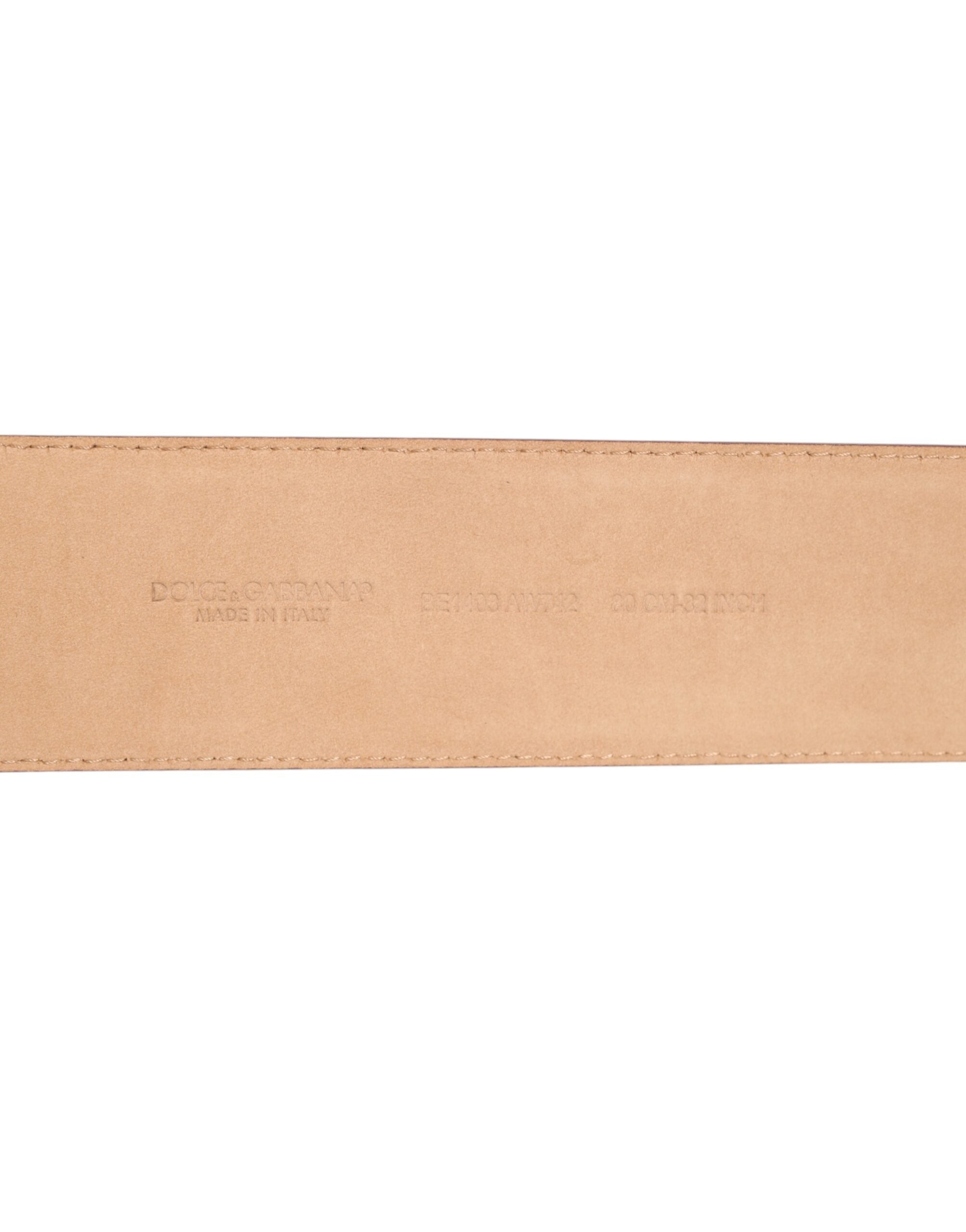 Dolce & Gabbana Burgundy Leather Gold Metal Buckle Women Belt - ACCEXO