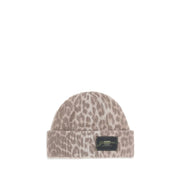 Ganni Leopard beanie Hat