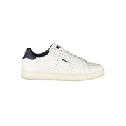 Blauer White Leather Men Sneaker