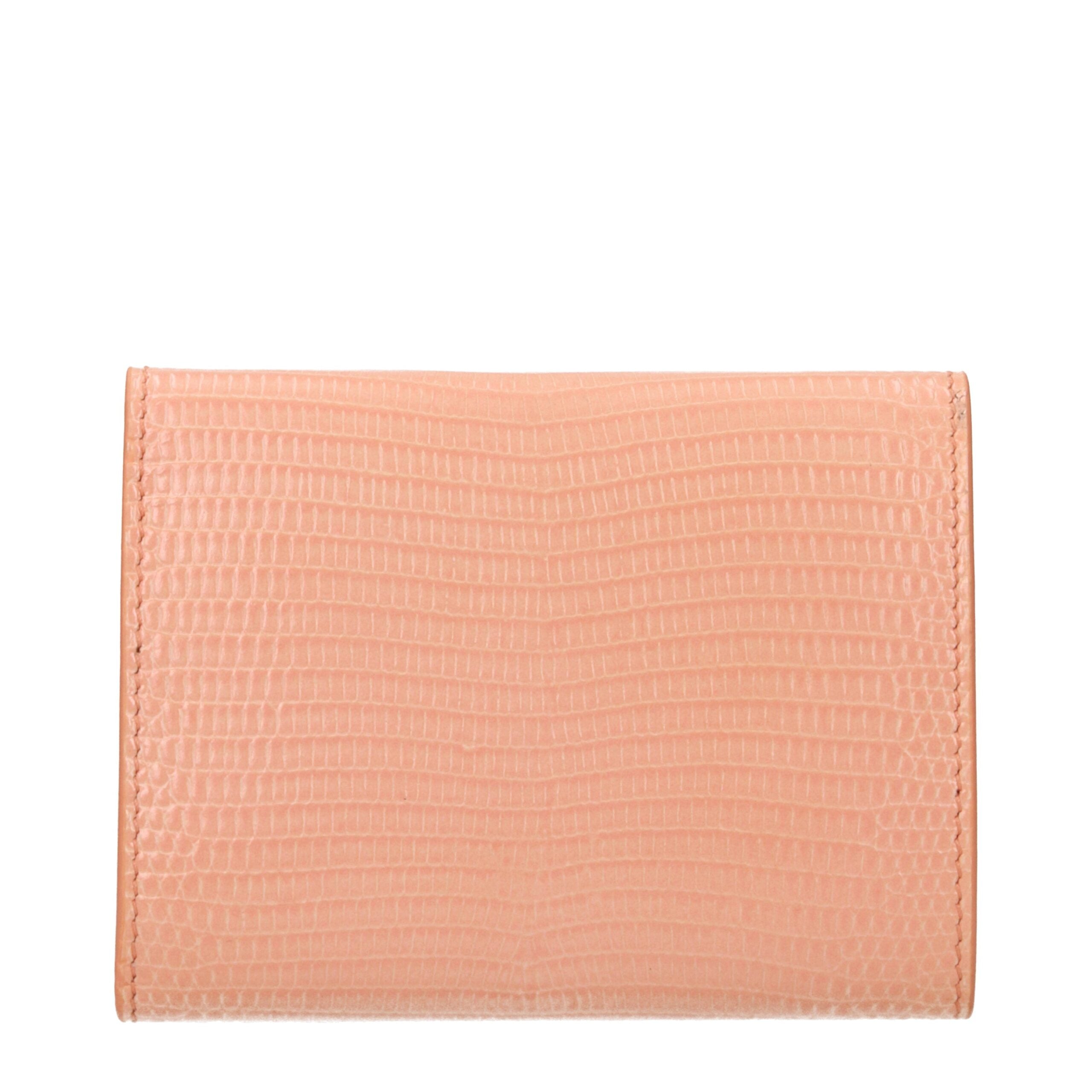 Jil Sander Pink Leather Wallets