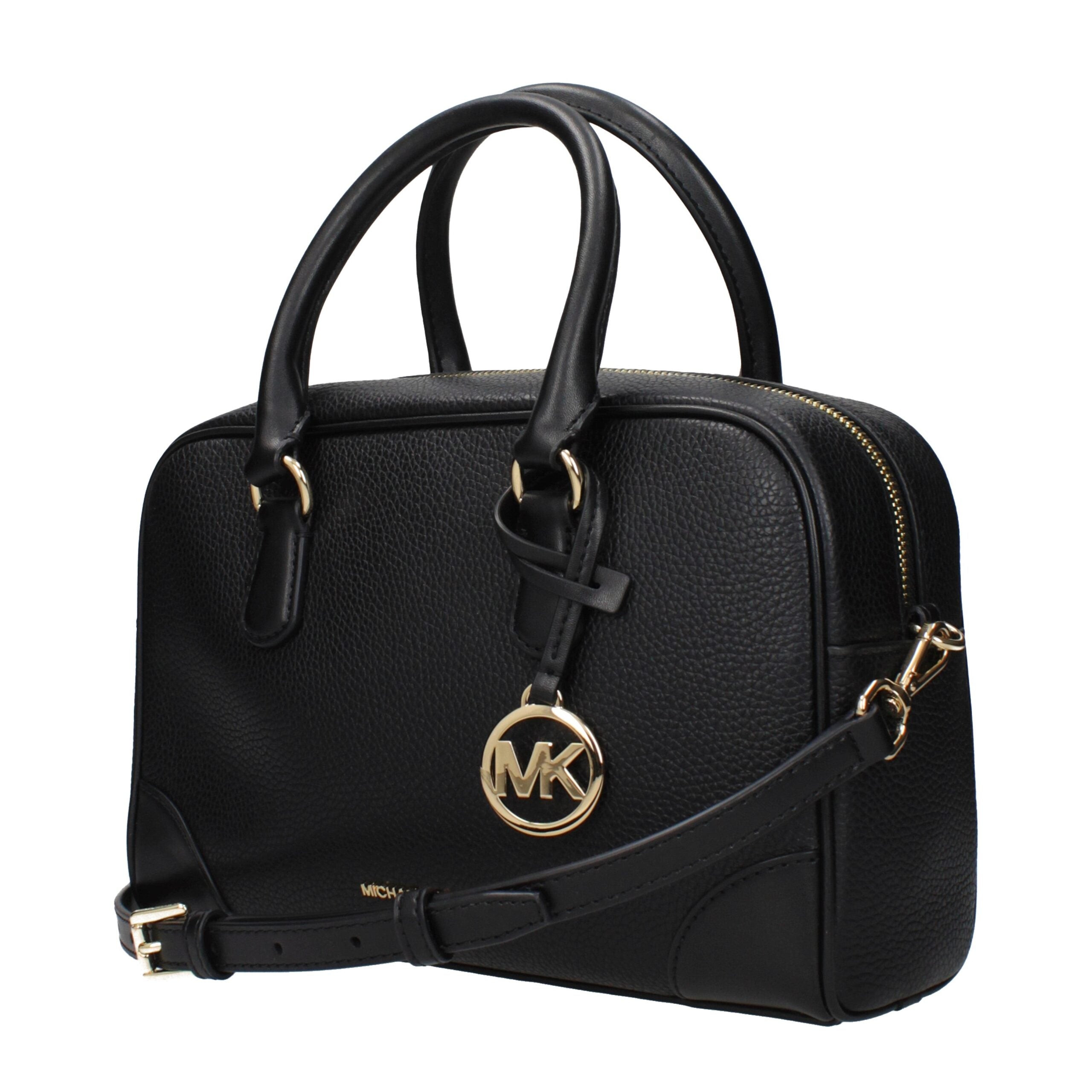 Michael Kors Black Leather Handbags