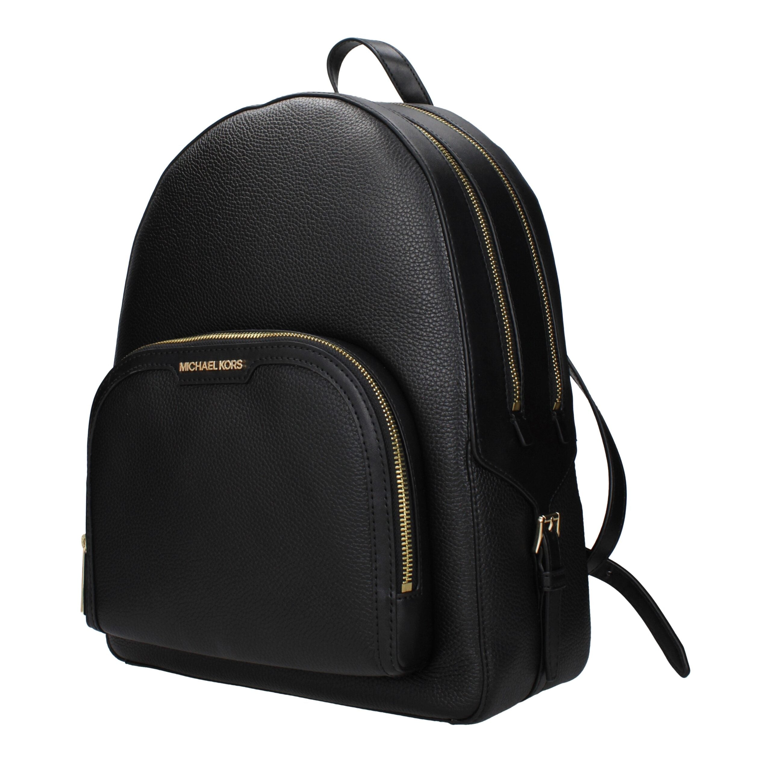 Michael Kors Black Leather Backpacks
