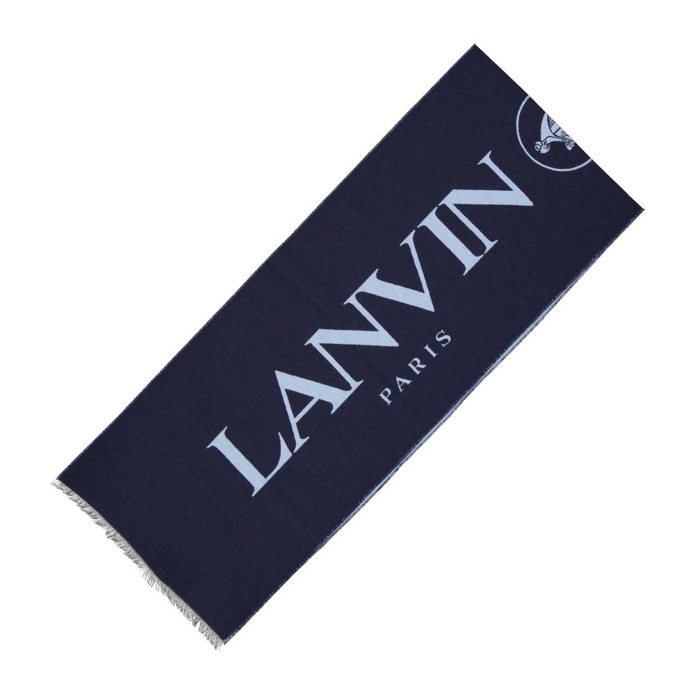 Lanvin Wool And Silk Logo Scarf