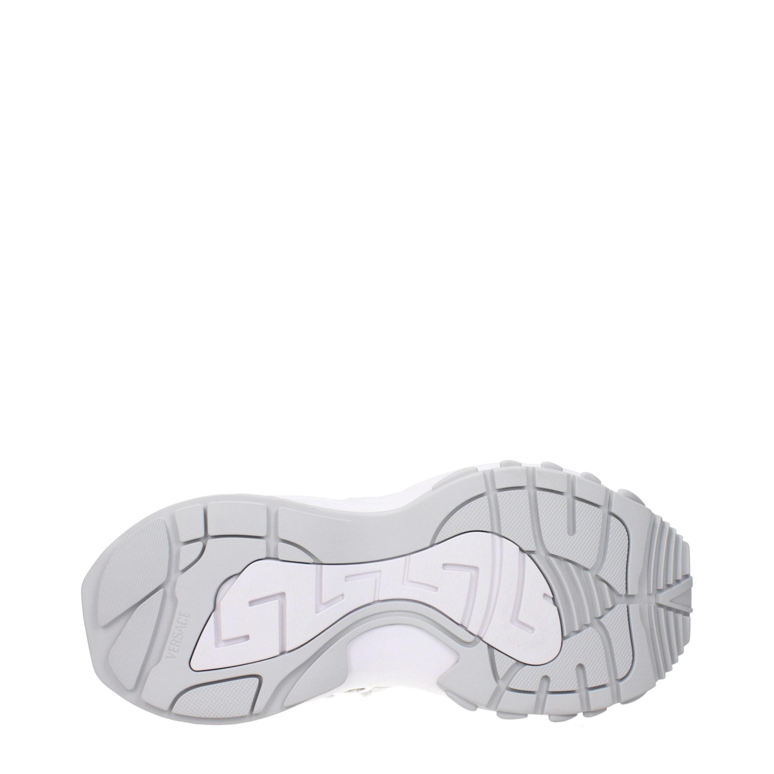 Versace White Fabric Chunky Sneakers