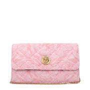 Versace Pink Fabric Clutch Bag