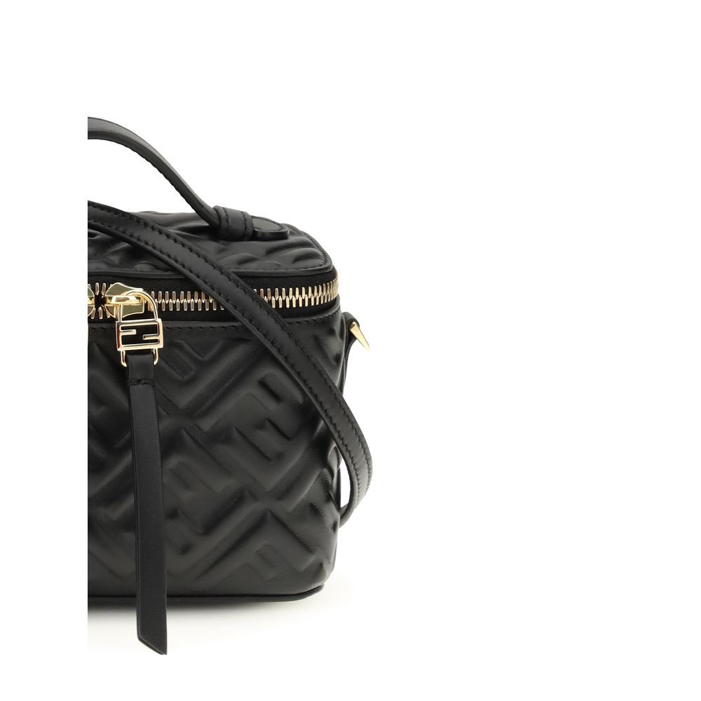 Fendi Black Calf Leather Bos Taurus Shoulder Bag