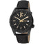 Just Cavalli Black Leather Dress Watch