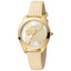 Just Cavalli Beige Leather Dress Watch
