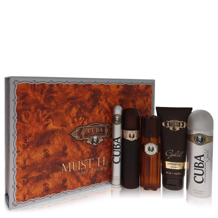 Fragluxe - Cuba Gold Cologne By Fragluxe Gift Set. SKU: 489293