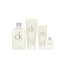 CK ONE 4 PCS SET FOR MEN: 6.7 EAU DE TOILETTE SPRAY + 15 ML EAU DE TOILETTE MINI + 6.7 SKIN MOISTURIZER + 3.3 BODY WASH