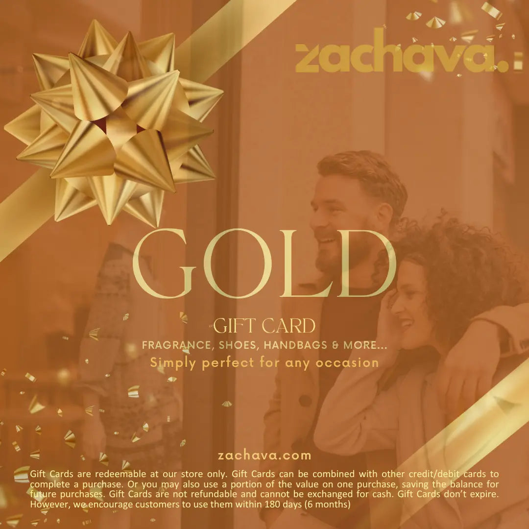 Elegant gold gift card in a collection of stylish gift cards for special occasions