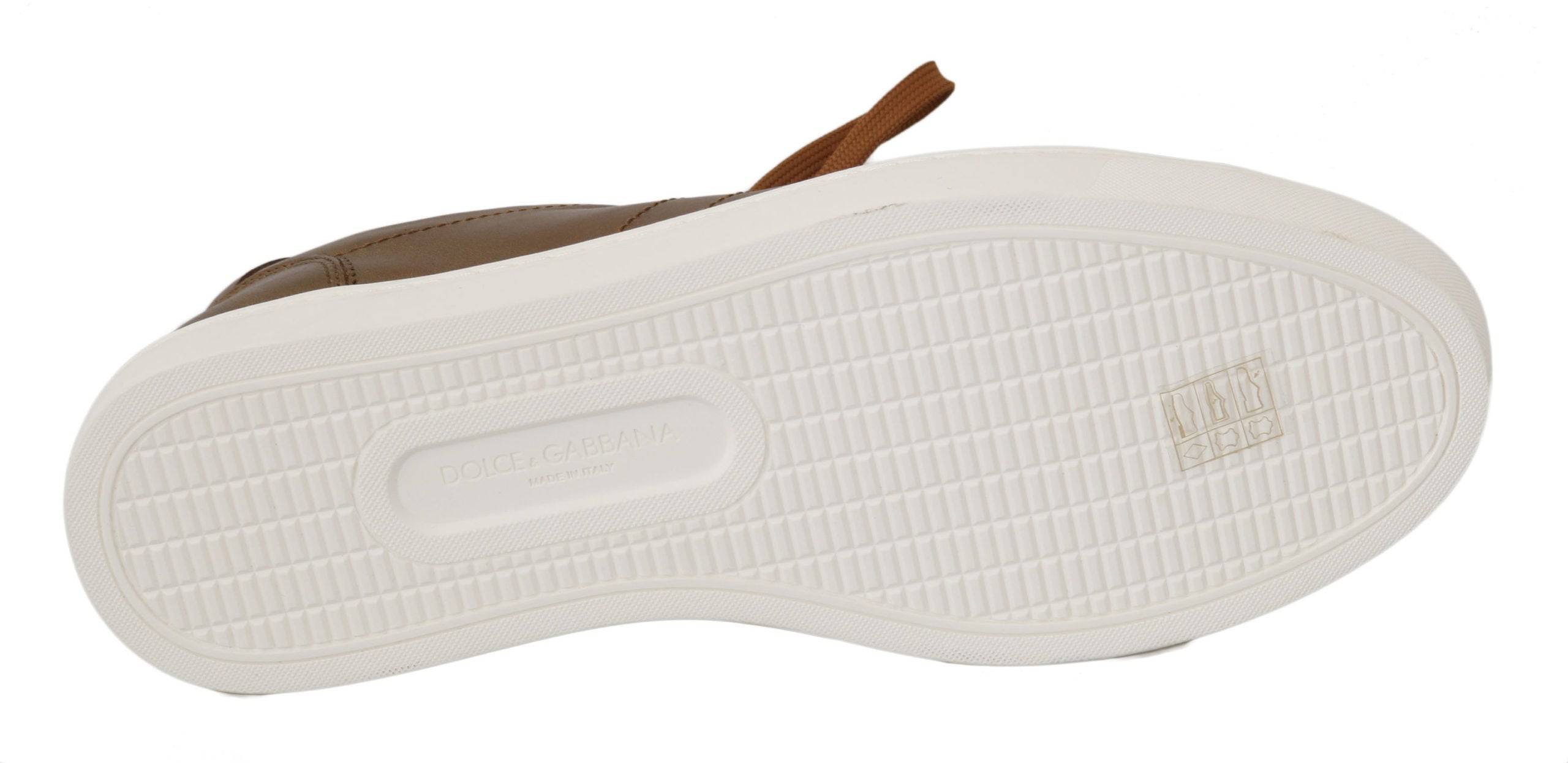 Dolce & Gabbana Golden Metallic Leather Sneakers - ACCEXO