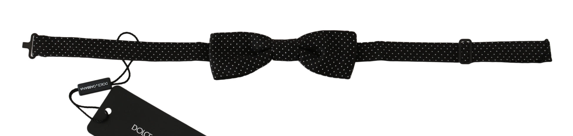 Dolce & Gabbana Elegant Black Polka Dot Silk Bow Tie - ACCEXO