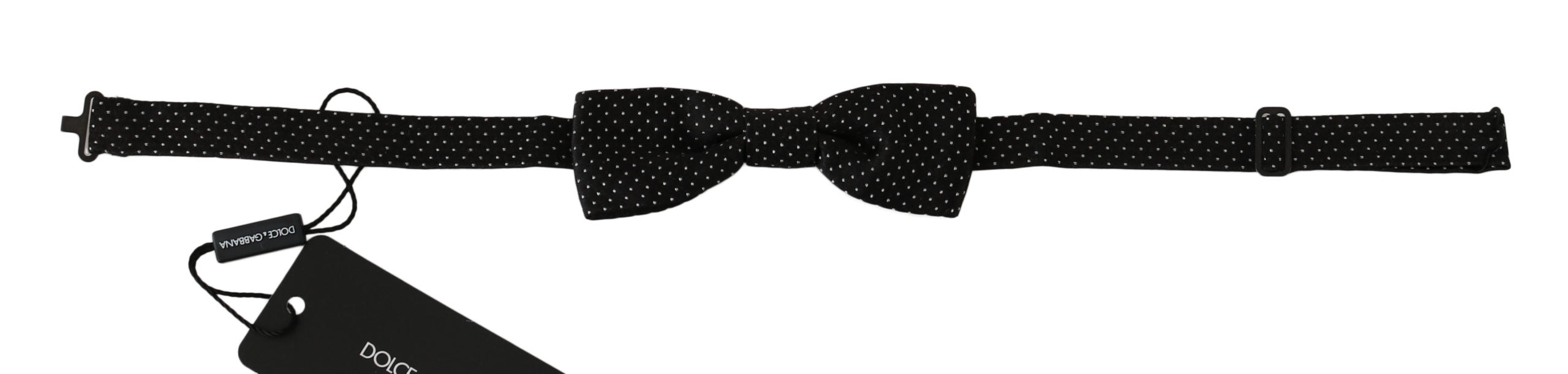 Dolce & Gabbana Elegant Black Polka Dot Silk Bow Tie - ACCEXO