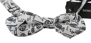 Dolce & Gabbana Elegant White Silk Bow Tie for Sophisticated Evenings - ACCEXO