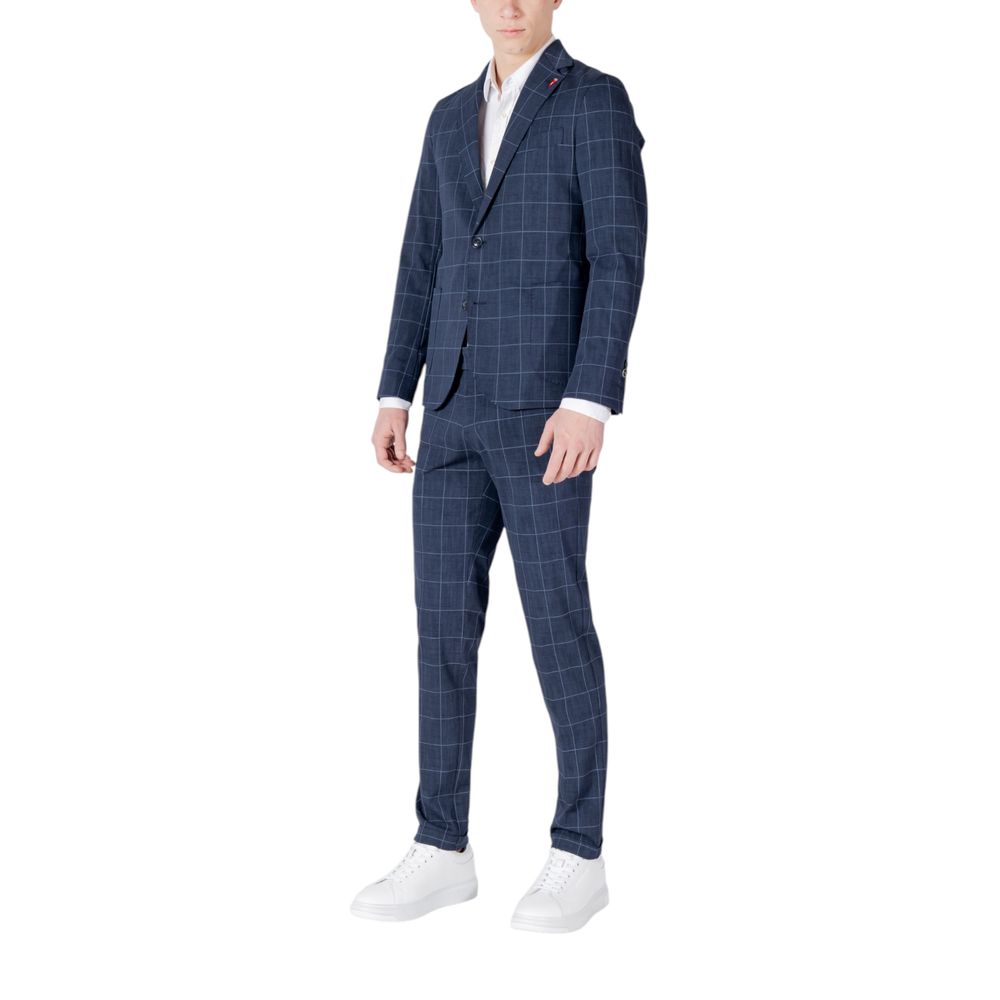 Mulish Blue Cotton Two-Piece Suit