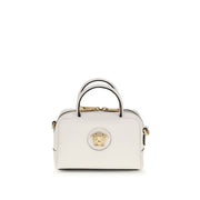 Versace White Calf Leather Bos Taurus Handbag