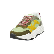 Scotch & Soda Green Goatskin Chunky Sneakers