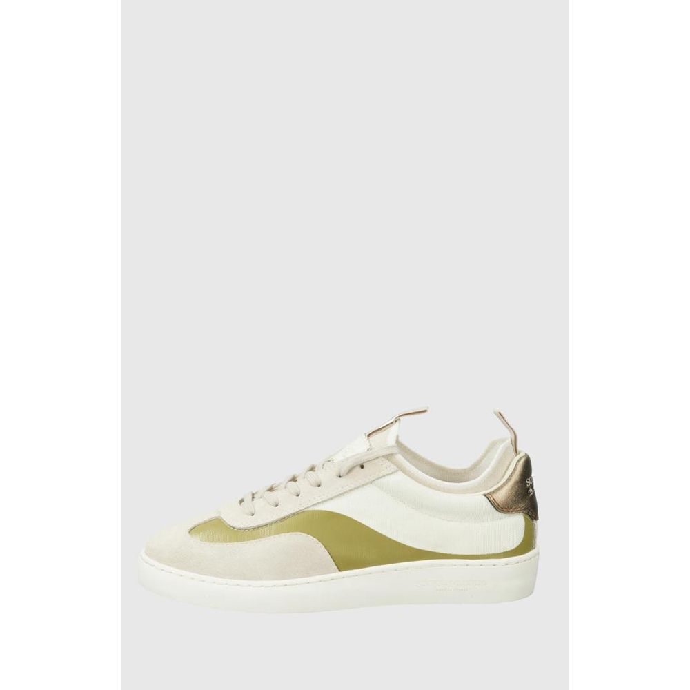 Scotch & Soda Beige Leather Low Top Sneakers Main image