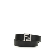 Fendi Black Calf Leather Bos Taurus Regular Belt