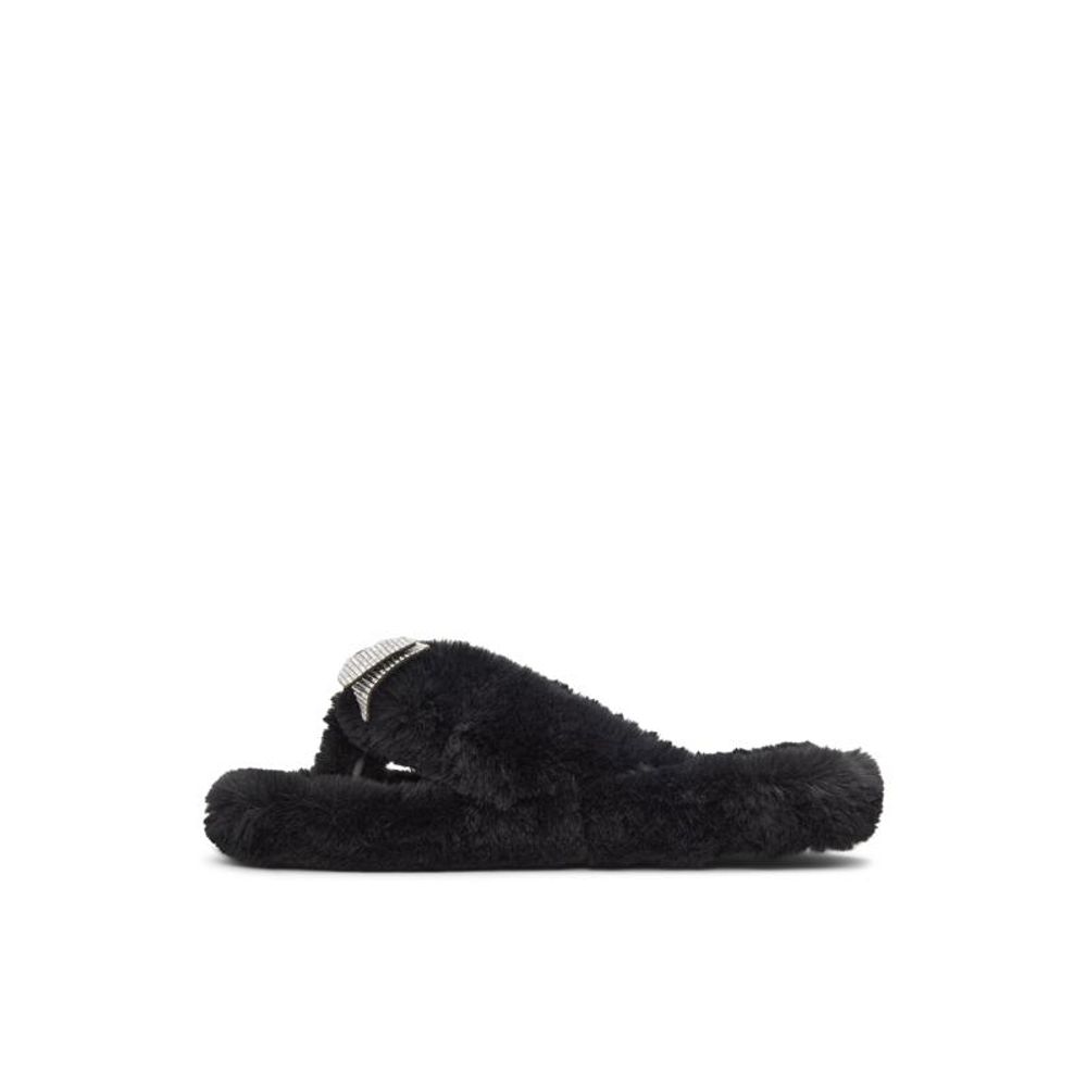 ALDO Black Polyester Slippers - Zachava