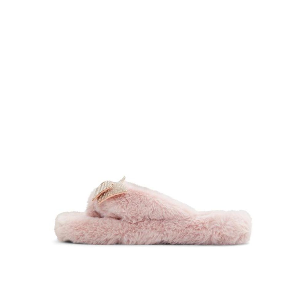 ALDO Pink Polyester Slippers - Zachava