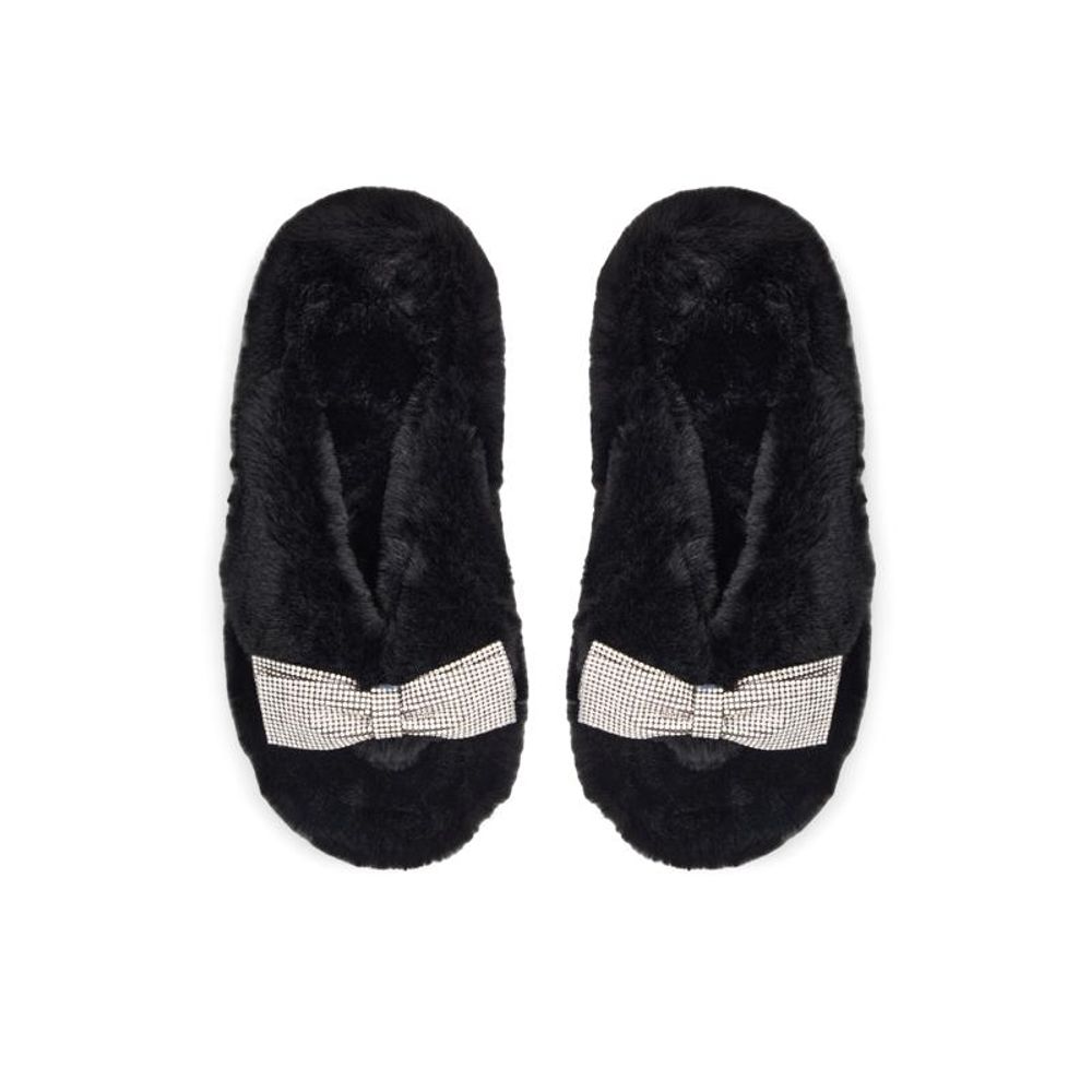 ALDO Black Polyester Slippers - Zachava