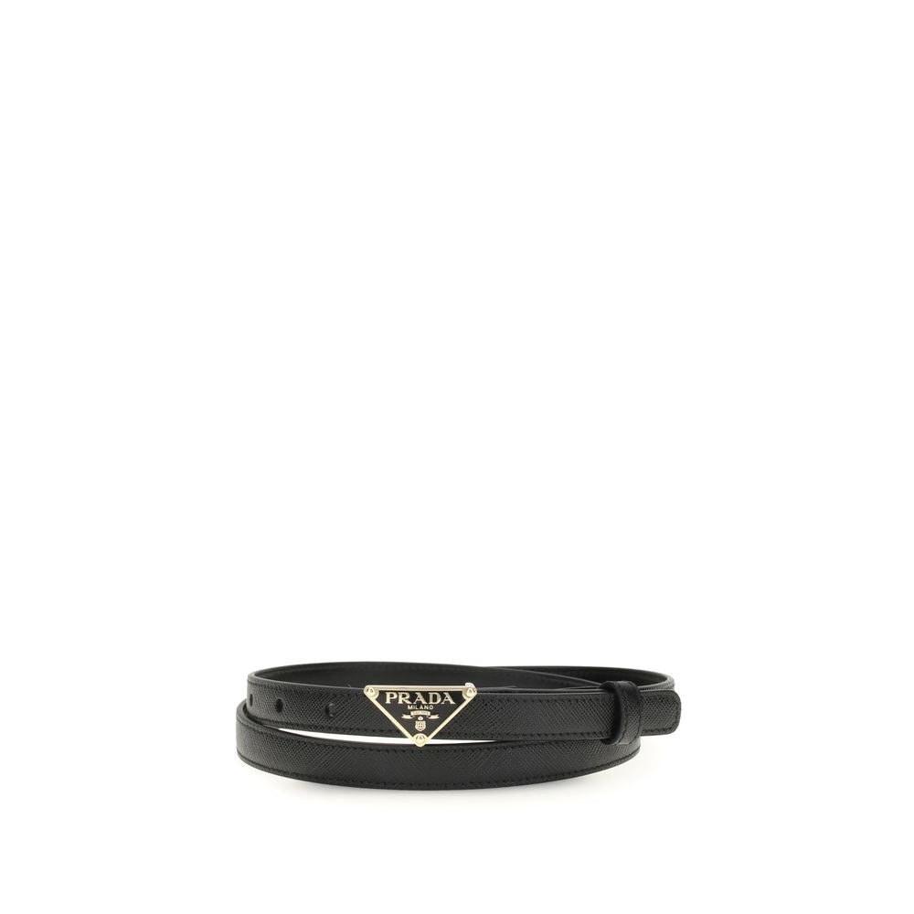 Prada Black Calf Leather Bos Taurus Regular Belt Main image