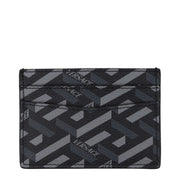 Versace Black Fabric Cardholder