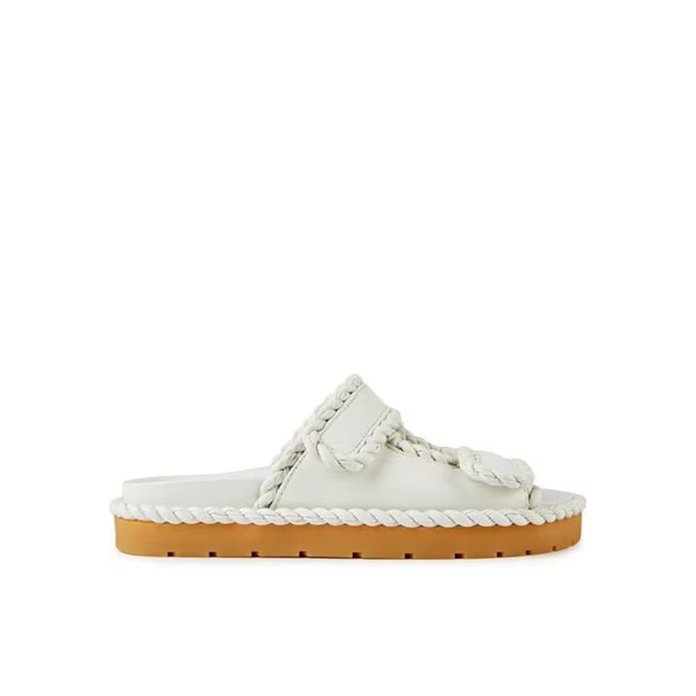 Bottega Veneta White Lamb Leather Sandals