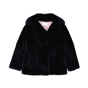 Alberta Ferretti Blue Rabbit Fur Full-Length Jacket