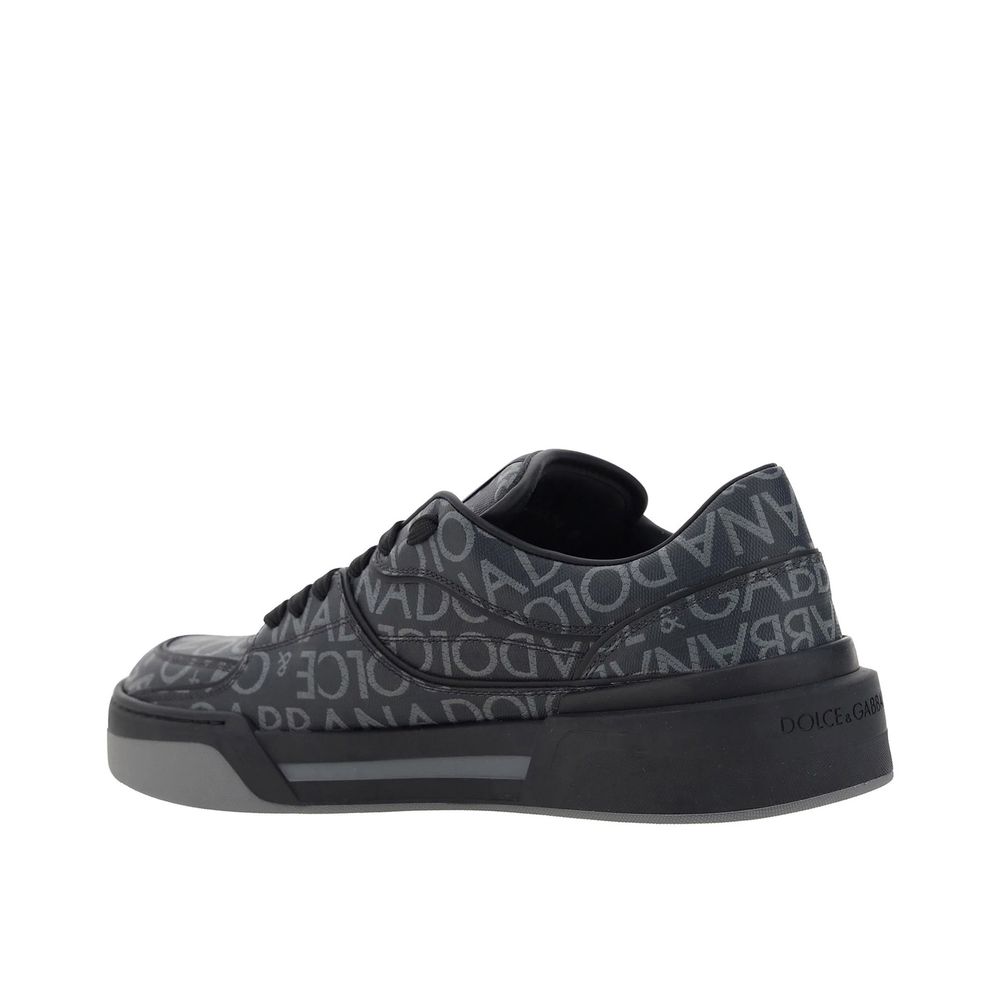 Dolce & Gabbana Black Cotton Low Top Sneakers