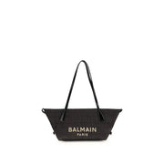 Balmain Black Raffia Shoulder Bag