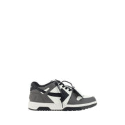 Off-White Gray Calf Leather Bos Taurus Low Top Sneakers