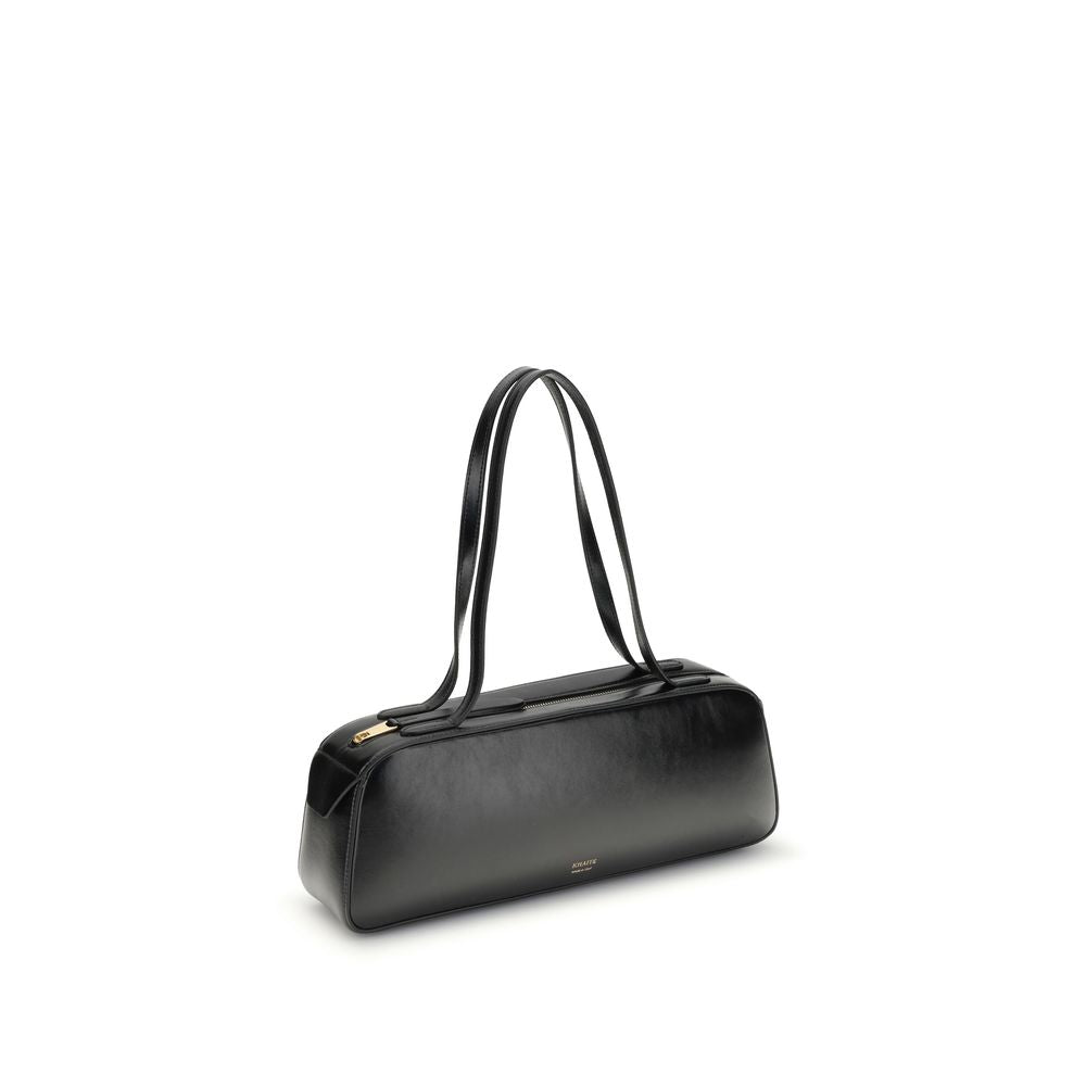 Khaite Black Calf Leather Bos Taurus Shoulder Bag