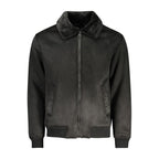 Guess Jeans Nero Poliuretano Men Jacket