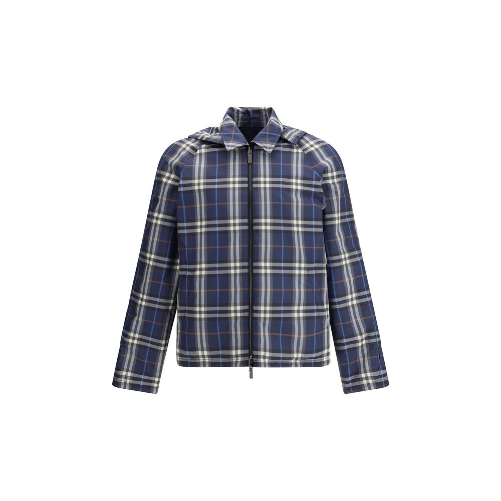 Burberry Blue Polyester Jackets And Coat